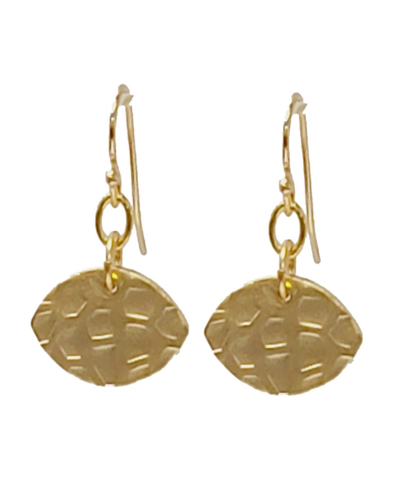 MINU Jewels золотистые серьги-подвески Open Drop
