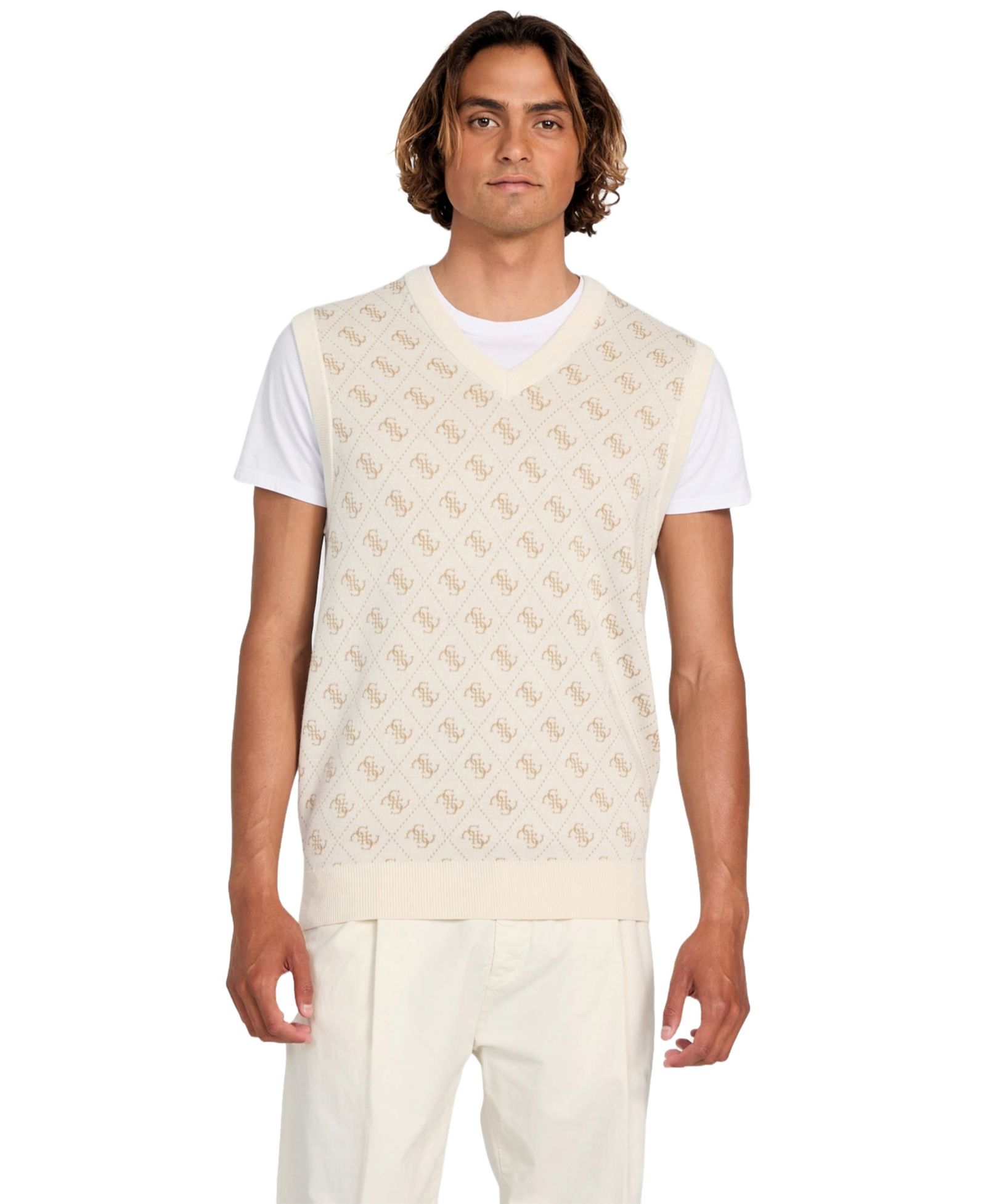 GUESS Мужской джемпер Horace Quattro G Logo Jacquard