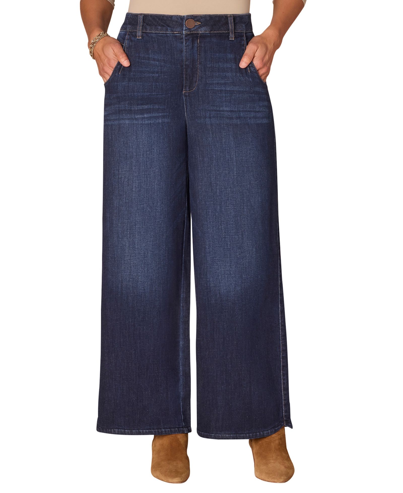 Джинсы Democracy Women's “Ab” Solution Skyrise Tulip-Hem Wide-Leg