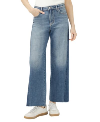 Silver Jeans Co. Women's Isbister High Rise Two-Tone Wide Leg Jeans