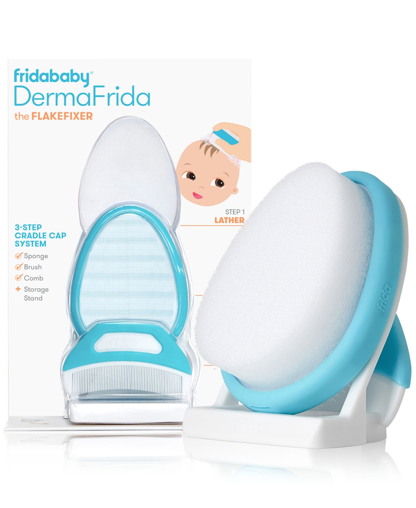 Система Frida Baby The FlakeFixer 3-Step Cradle Cap System