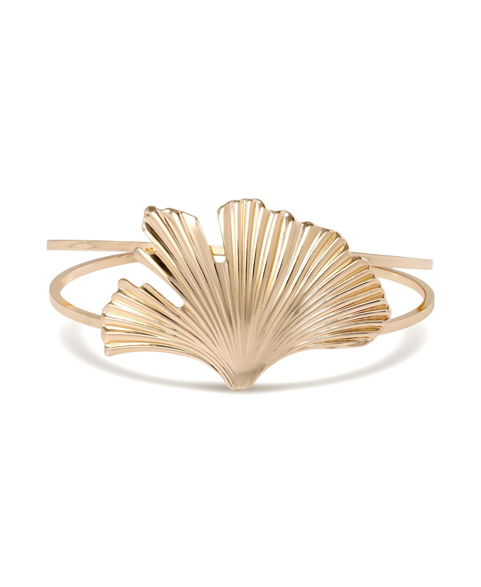 BCBG браслет-манжета с крупным декором Ginkgo Leaf