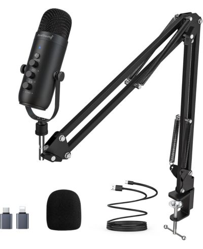 Zealsound K66 USB Noise-Reducing Gaming Microphone Kit for PS4, PS5, Windows, Mac OS, iPhone, iPad, Android