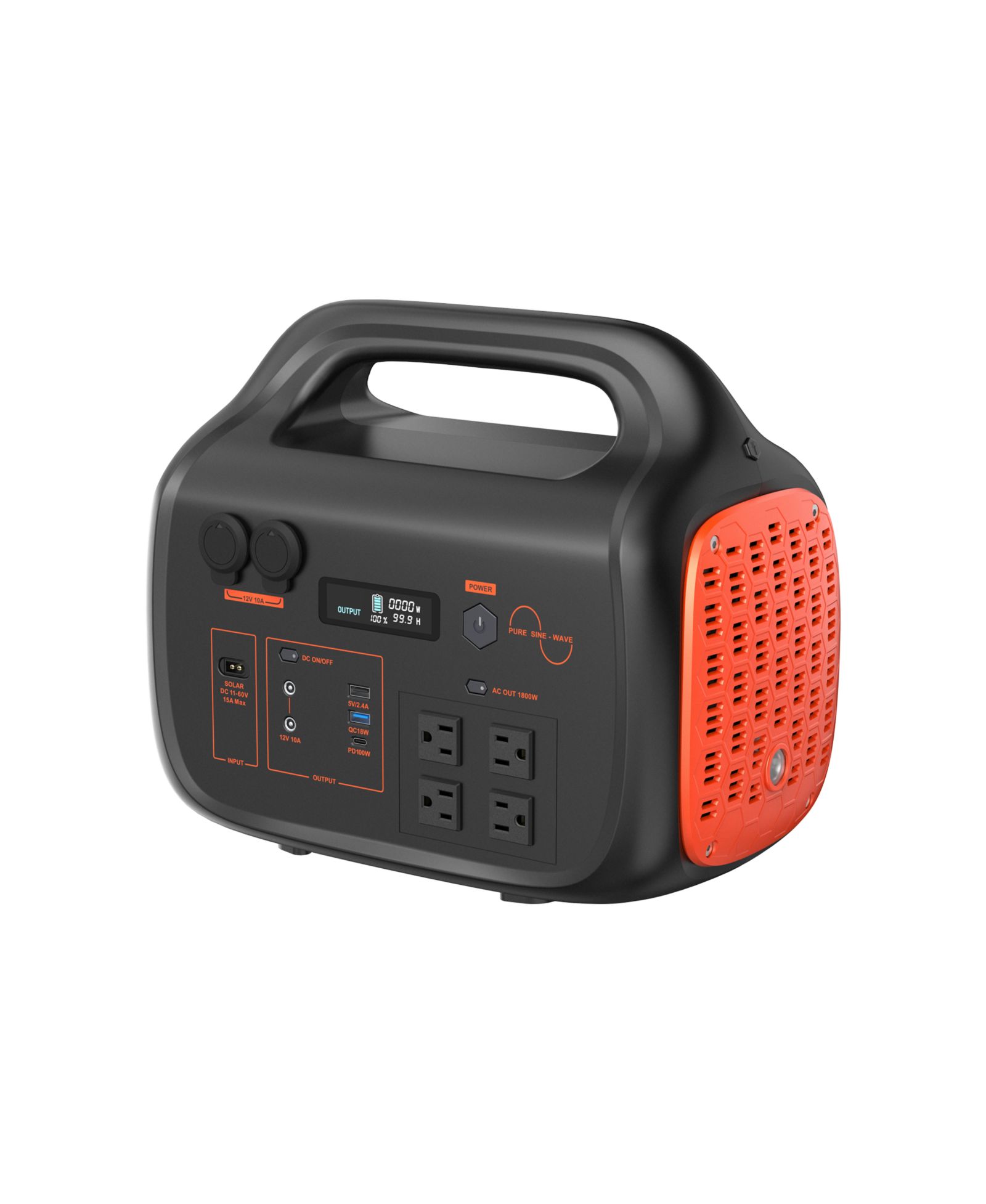 Станция питания Mondawe 1800W с UPS 0.02s, быстрой зарядкой 1.5 часа и 3000+ циклов батареи