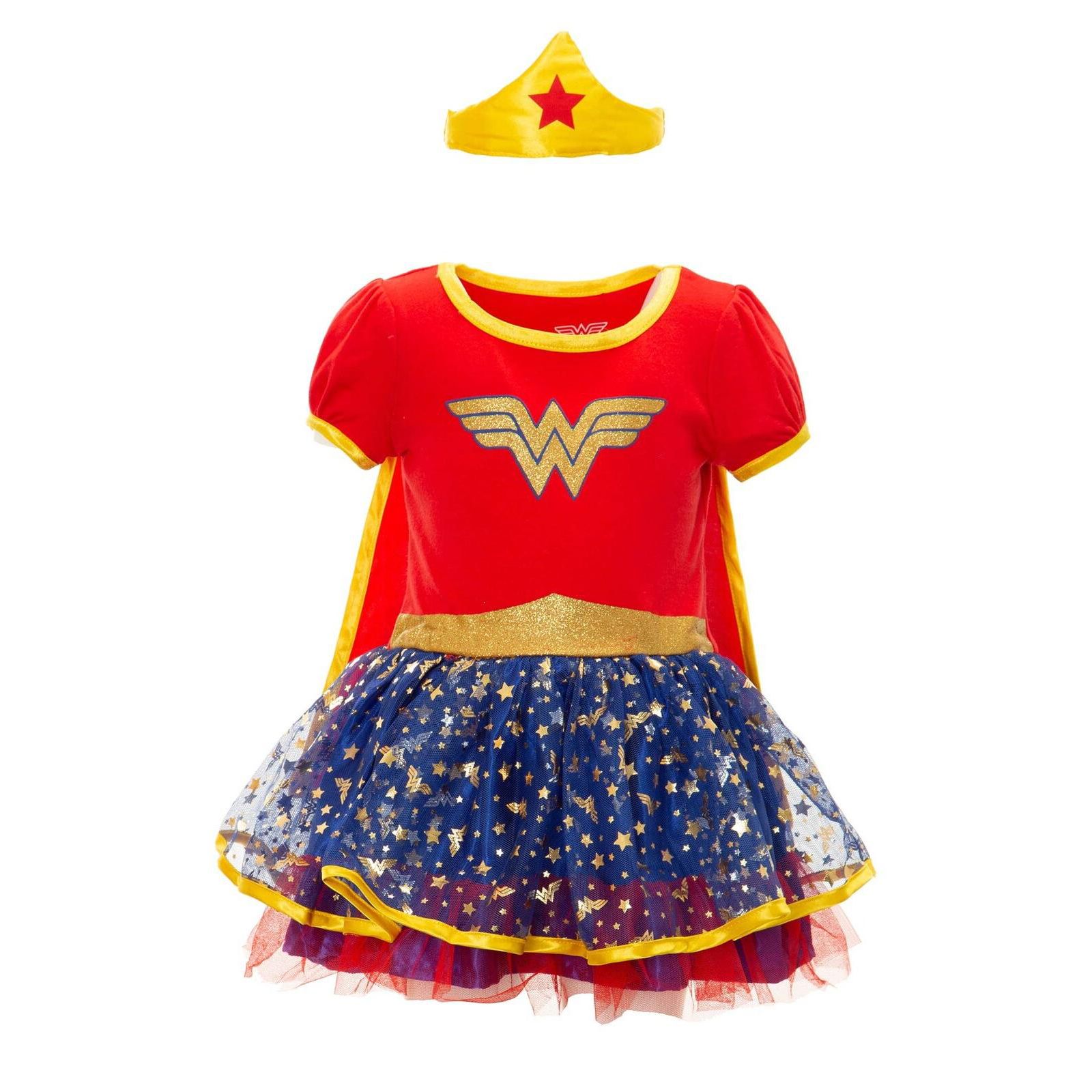 Костюм Justice League Wonder Woman для девочек-малышек: платье, плащ и ободок