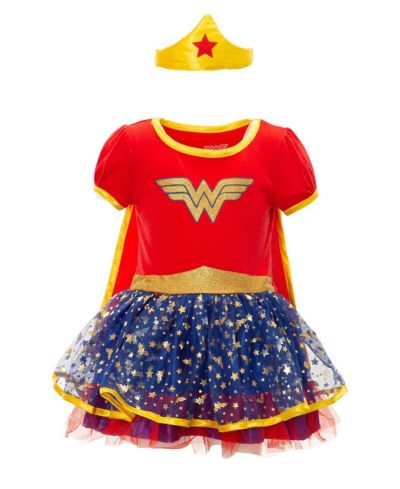 Костюм Justice League Wonder Woman для девочек-малышек: платье, плащ и ободок