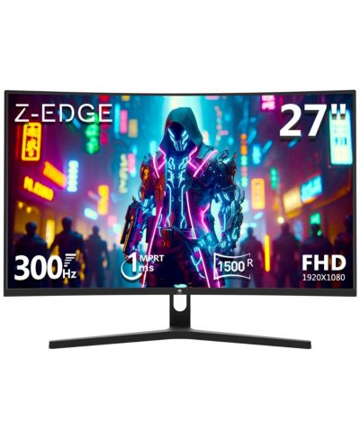 Z-edge 27" Curved Full HD Gaming Monitor, 300Hz, 1ms Response Time