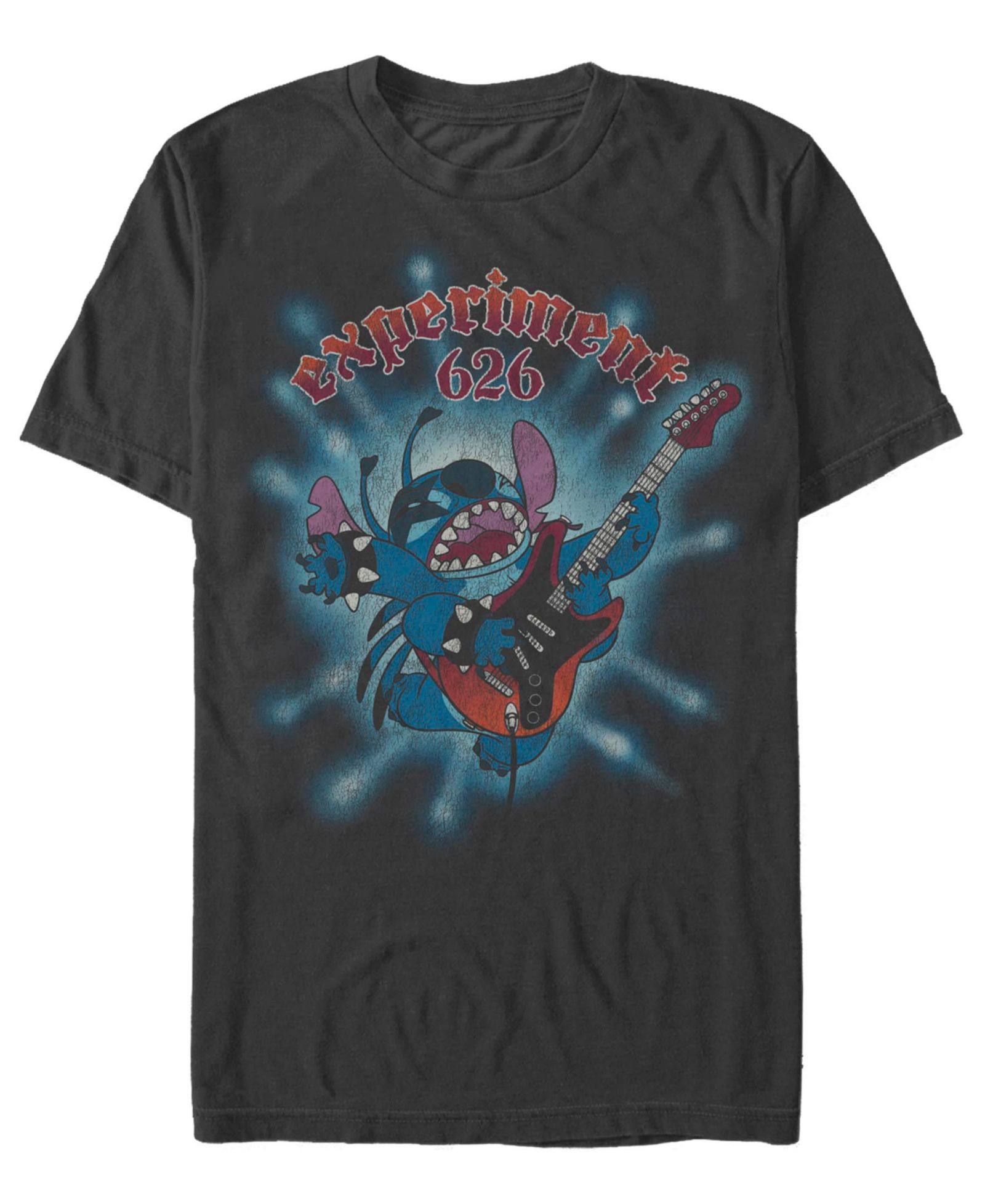 Lilo Stitch Men's Stitch Rocks Out Short Sleeve T-Shirt