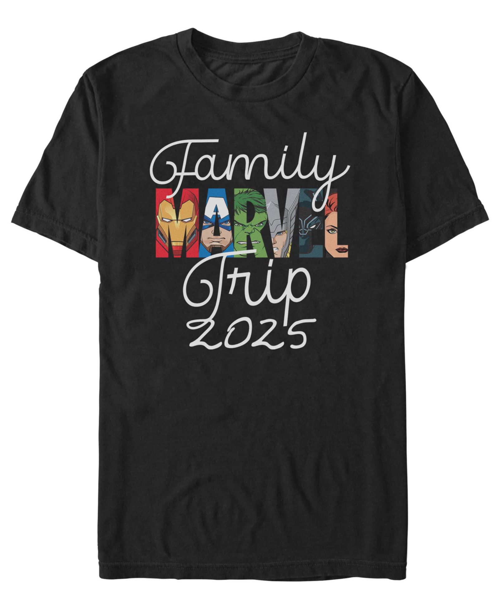 Marvel Avengers Men's Avengers Family Trip Short Sleeve T-Shirt