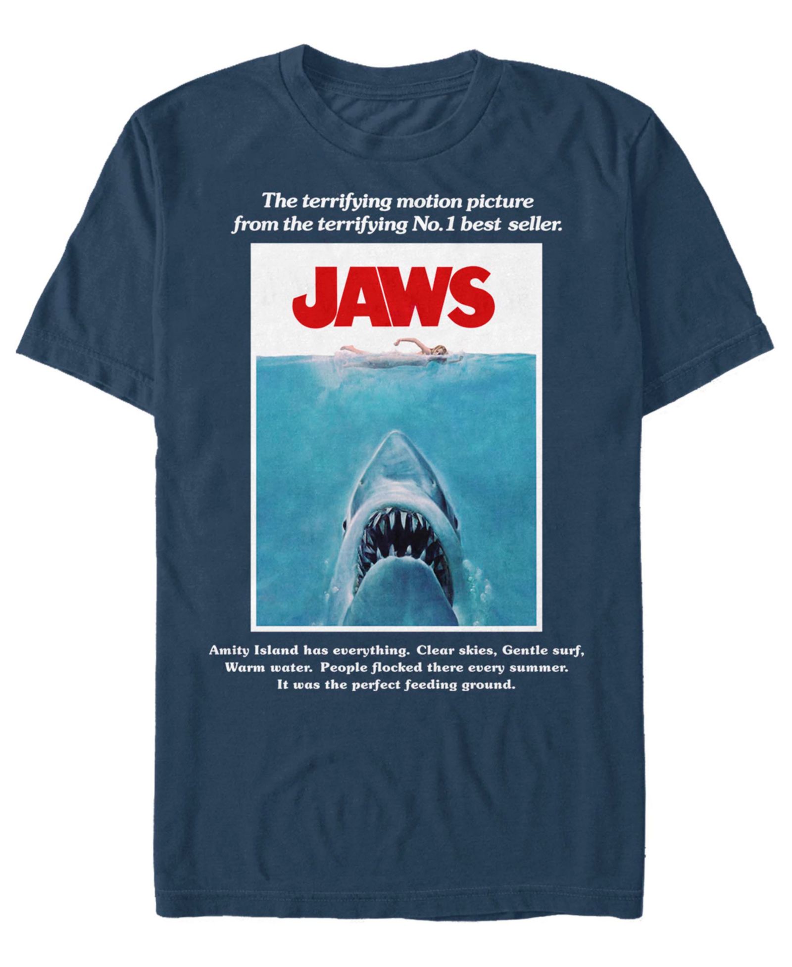 Jaws Men's Movie Poster Short Sleeve T-Shirt