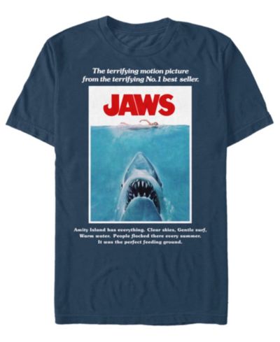 Мужская футболка с коротким рукавом Jaws Movie Poster