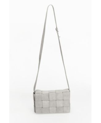 FURNIQ UK Women's Hoxton Woven Suede Handbag