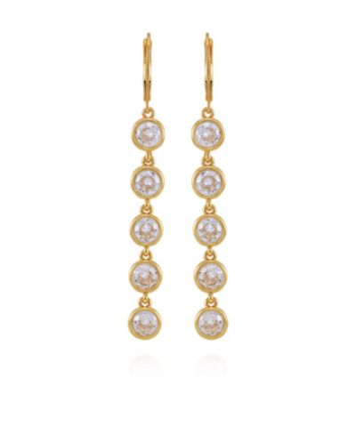 Vince Camuto Gold-Tone Cubic Zirconia Drop Earrings