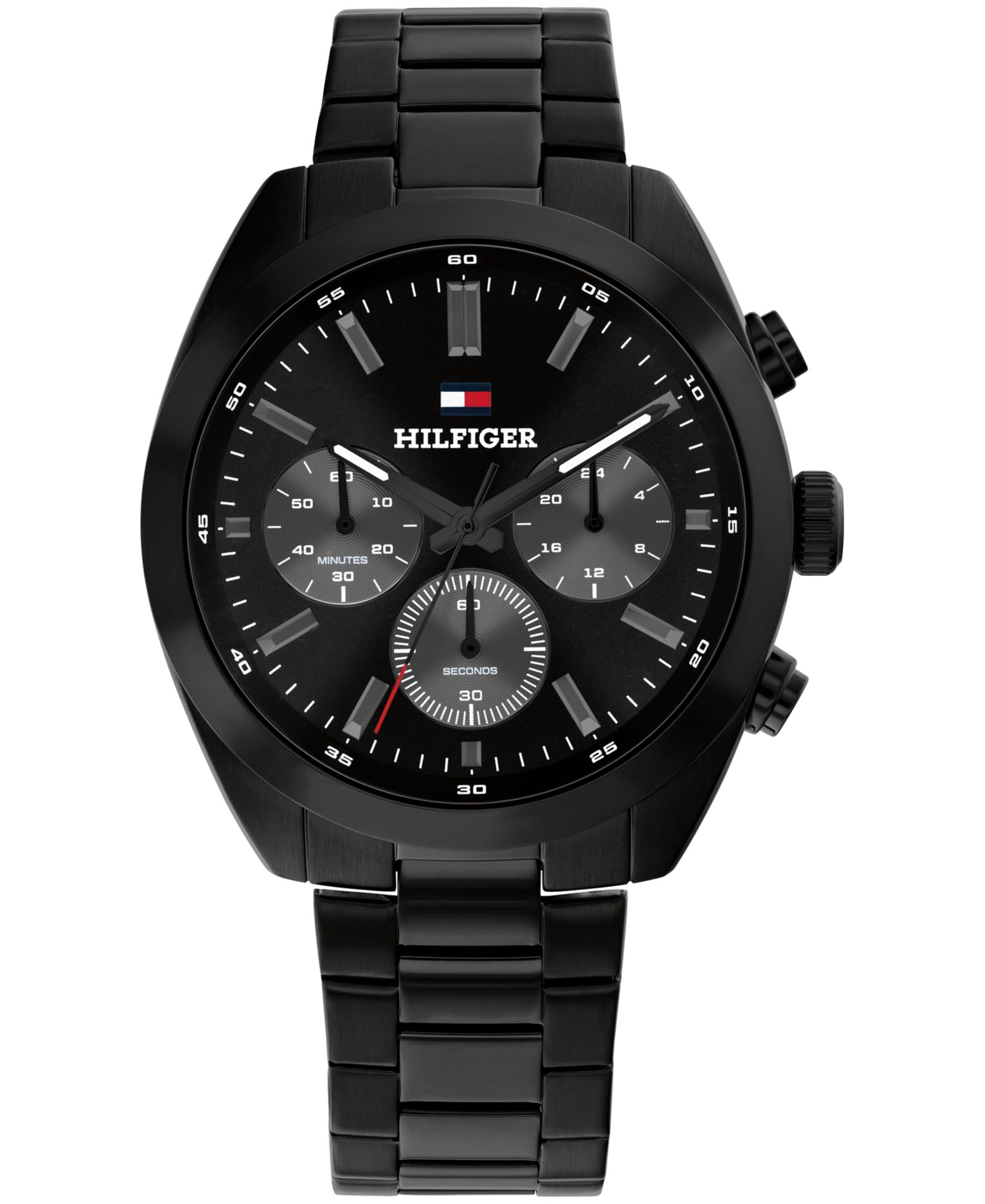 Tommy Hilfiger Men's Chronograph Black IP Stainless Steel Bracelet Watch, 40mm