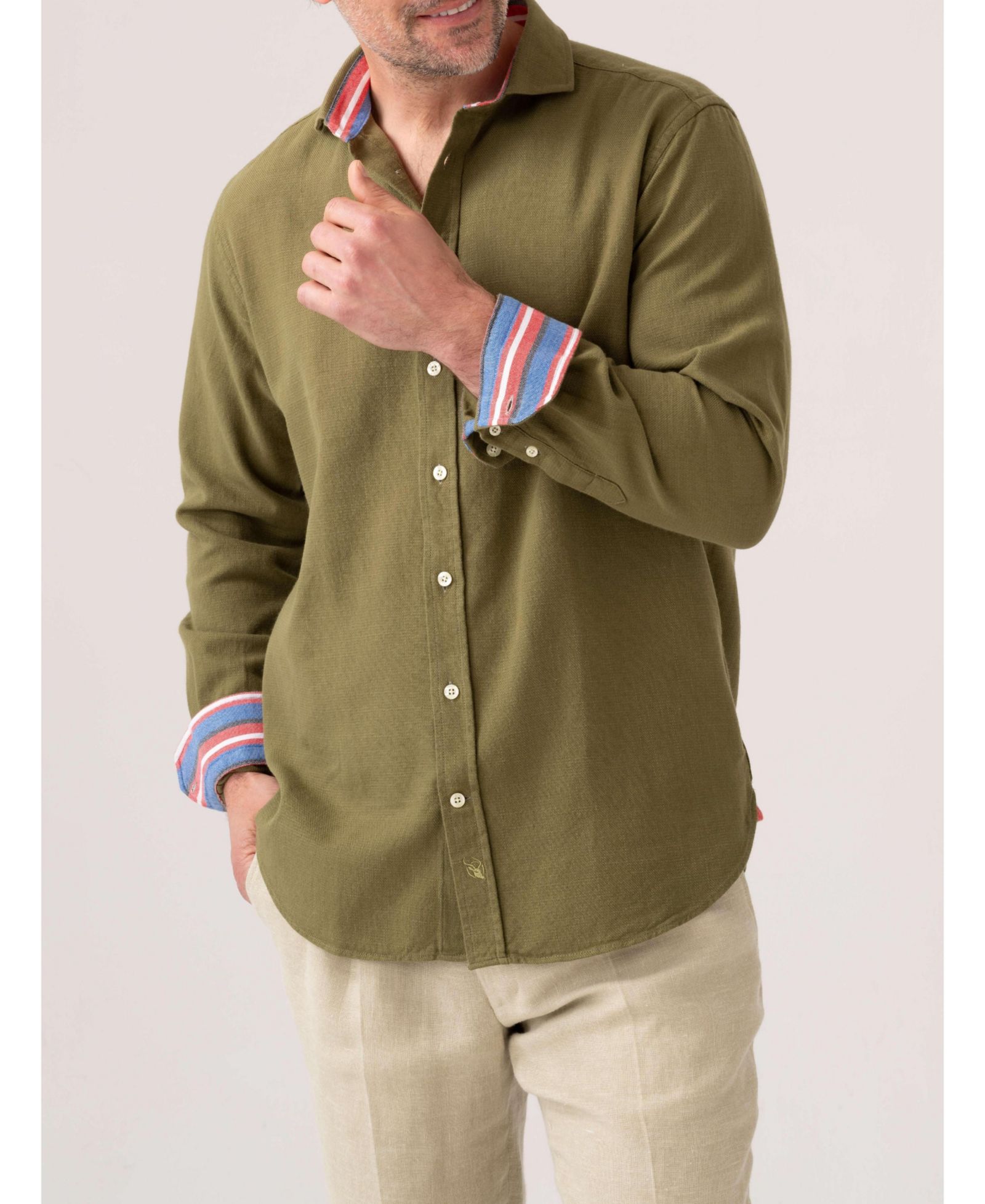 Рубашка Koy Clothing Brushed Cotton Long Sleeve Shirt