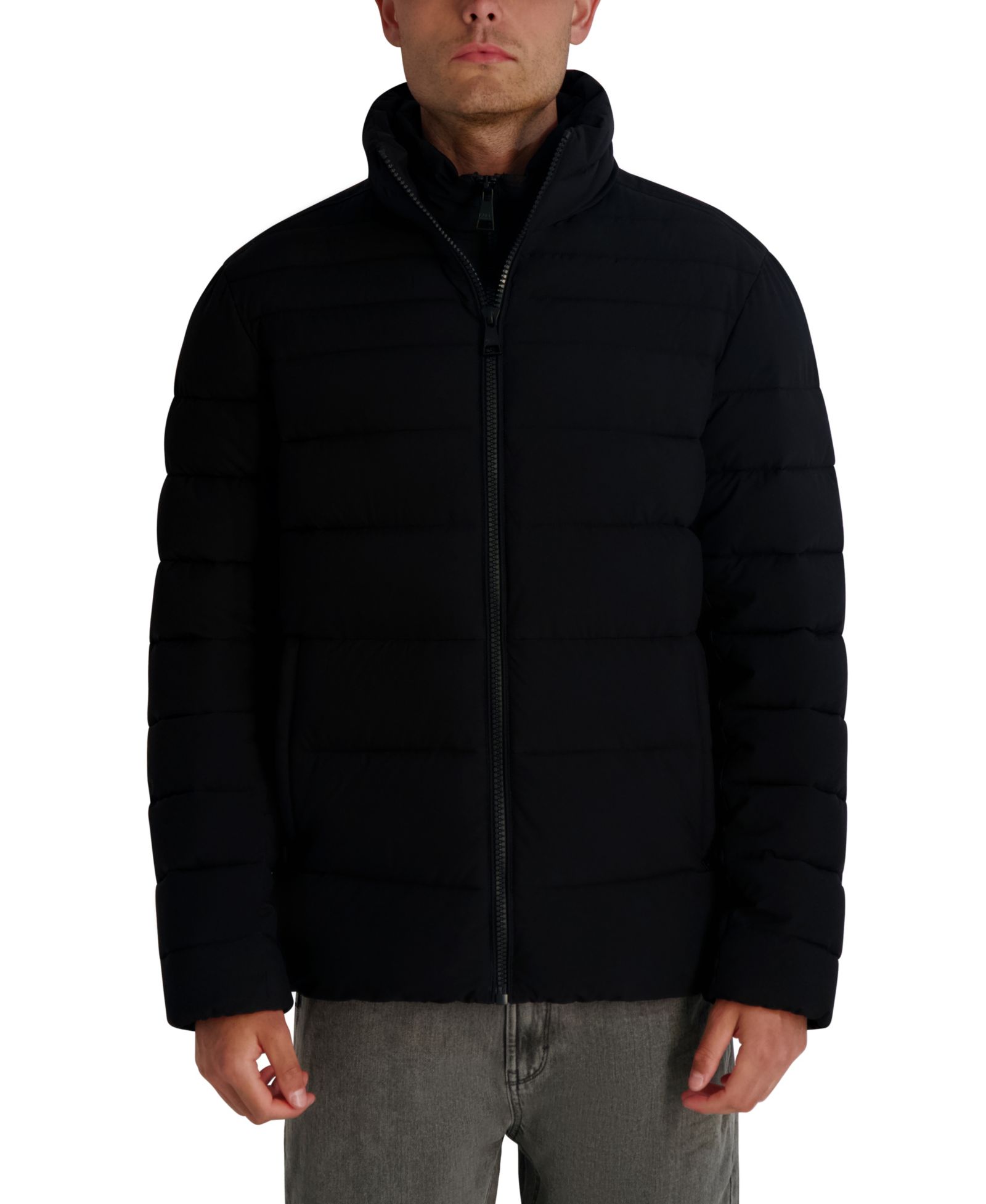 KARL LAGERFELD PARIS Men's Lightweight Puffer with Bib