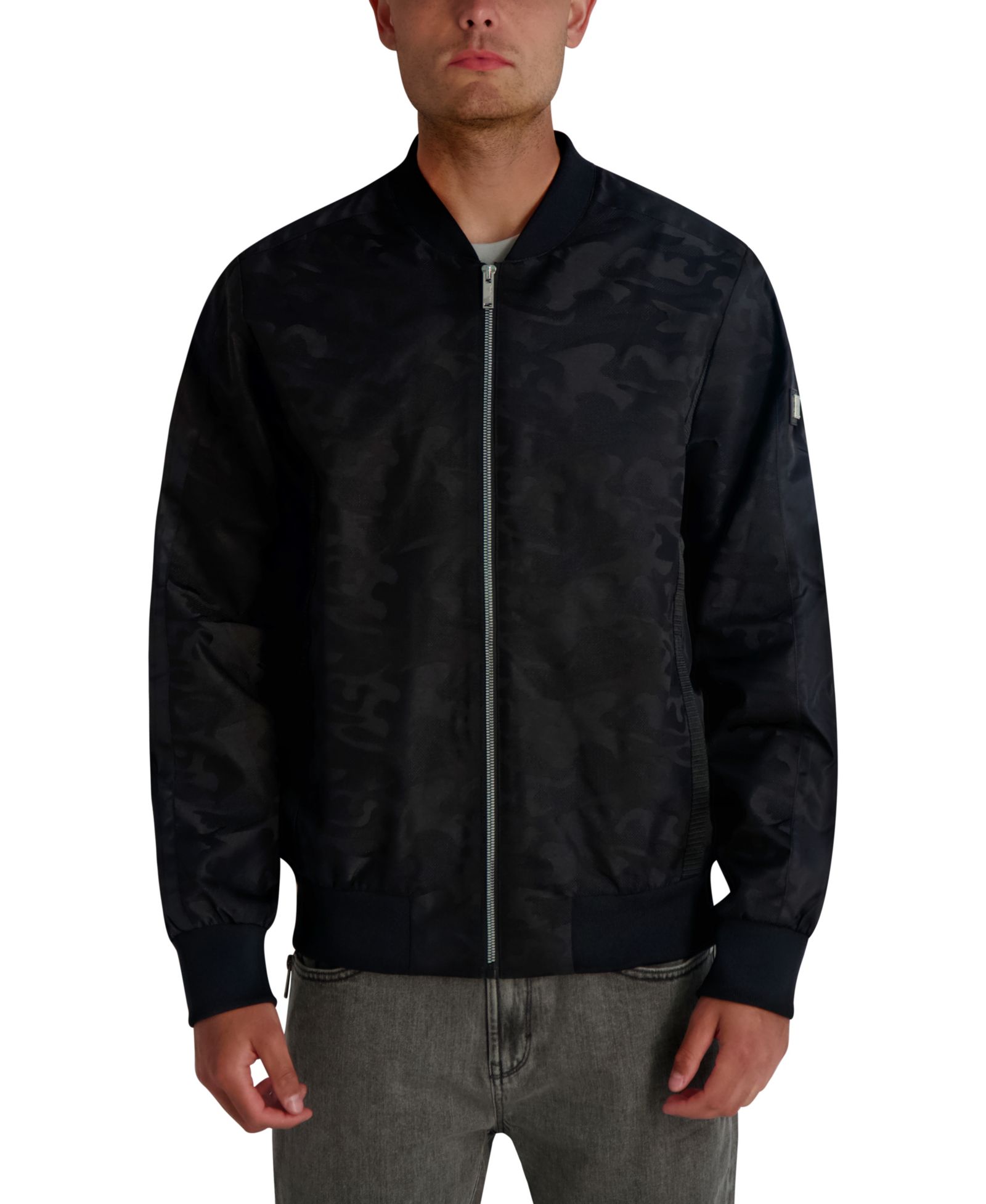 KARL LAGERFELD PARIS Men's Camo Bomber Jacket