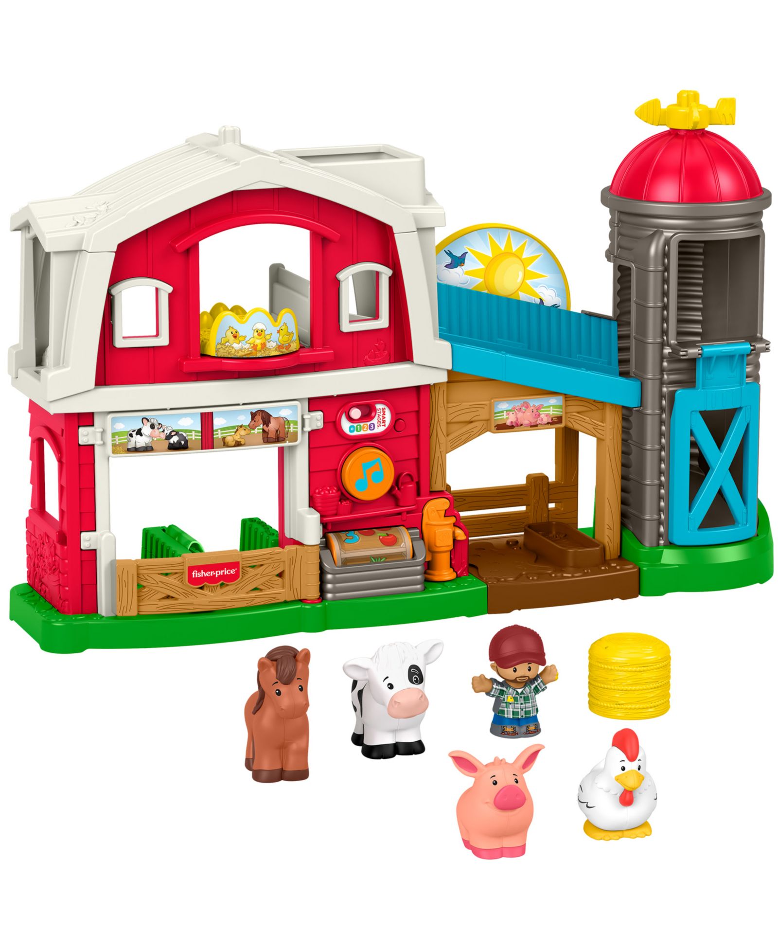 Little People Caring Fun Two-Story Barn 6-Piece Playset, Ages 1+