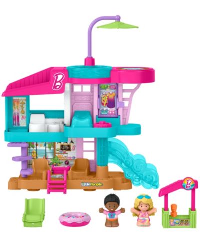 Little People Барби пляжный домик набор для игр