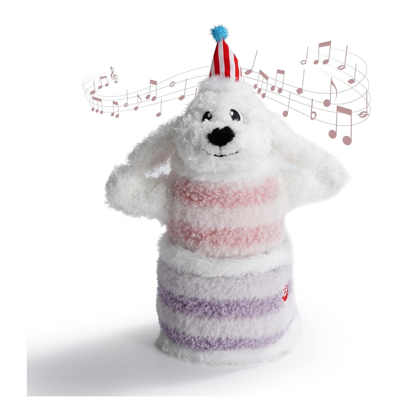 Fuzzwoof Birthday Cake Dog Toy, Dancing with Echo Function Feature, Singing Birthday Songs, Interactive Dog Toy, Birthday Gift for Dogs.