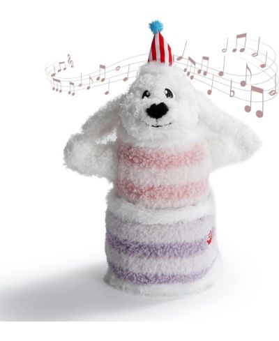Fuzzwoof Birthday Cake Dog Toy, Dancing with Echo Function Feature, Singing Birthday Songs, Interactive Dog Toy, Birthday Gift for Dogs.
