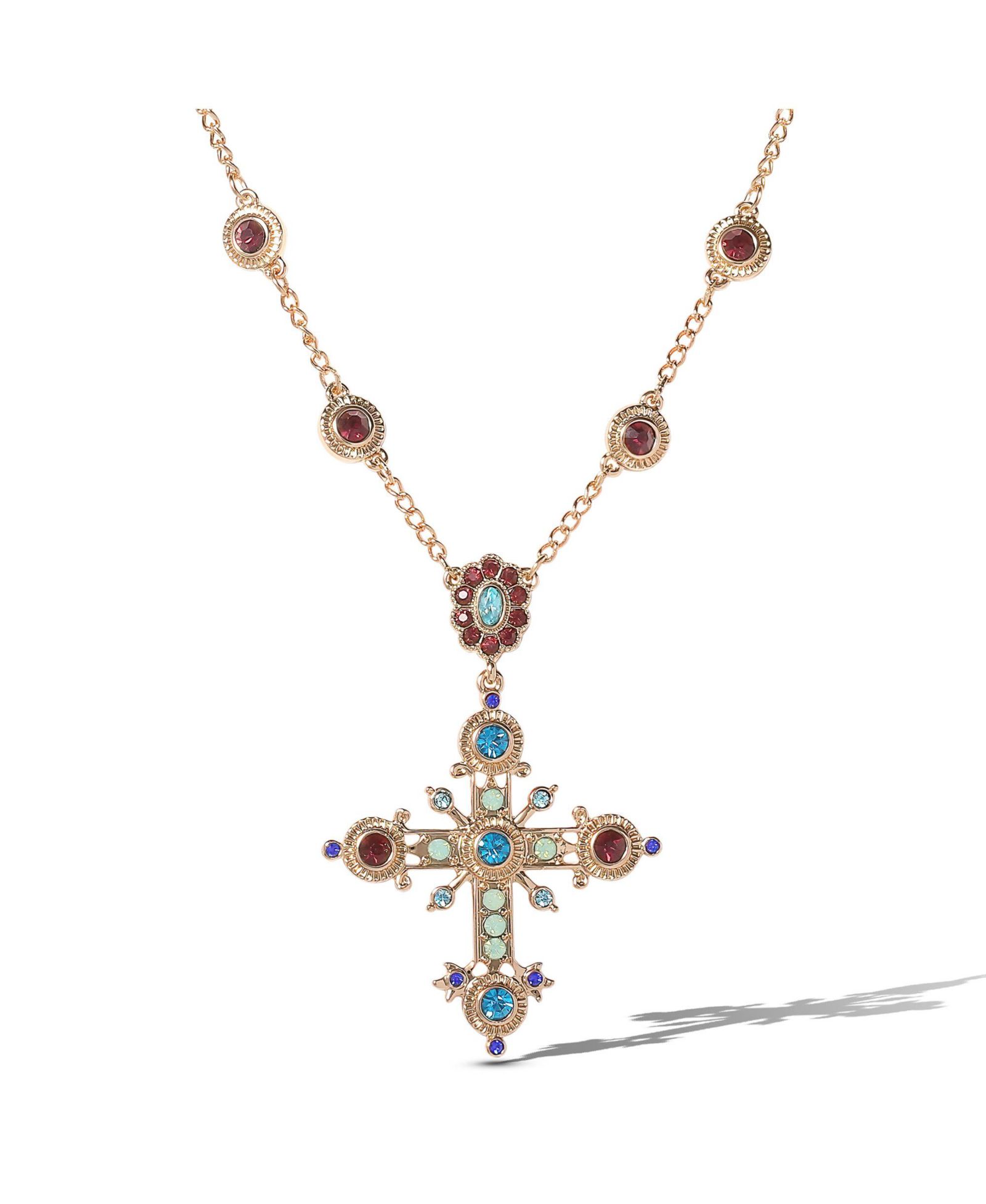 Подвеска-кулон Jessica Simpson Crystal -Tone в форме креста