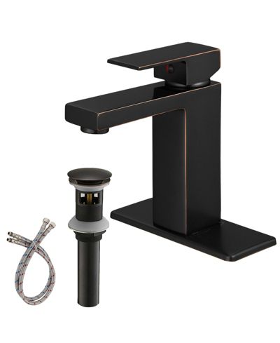 Смеситель Greenspring Single Hole Single-Handle Low-Arc Bathroom Faucet With Pop-up Drain Assembly