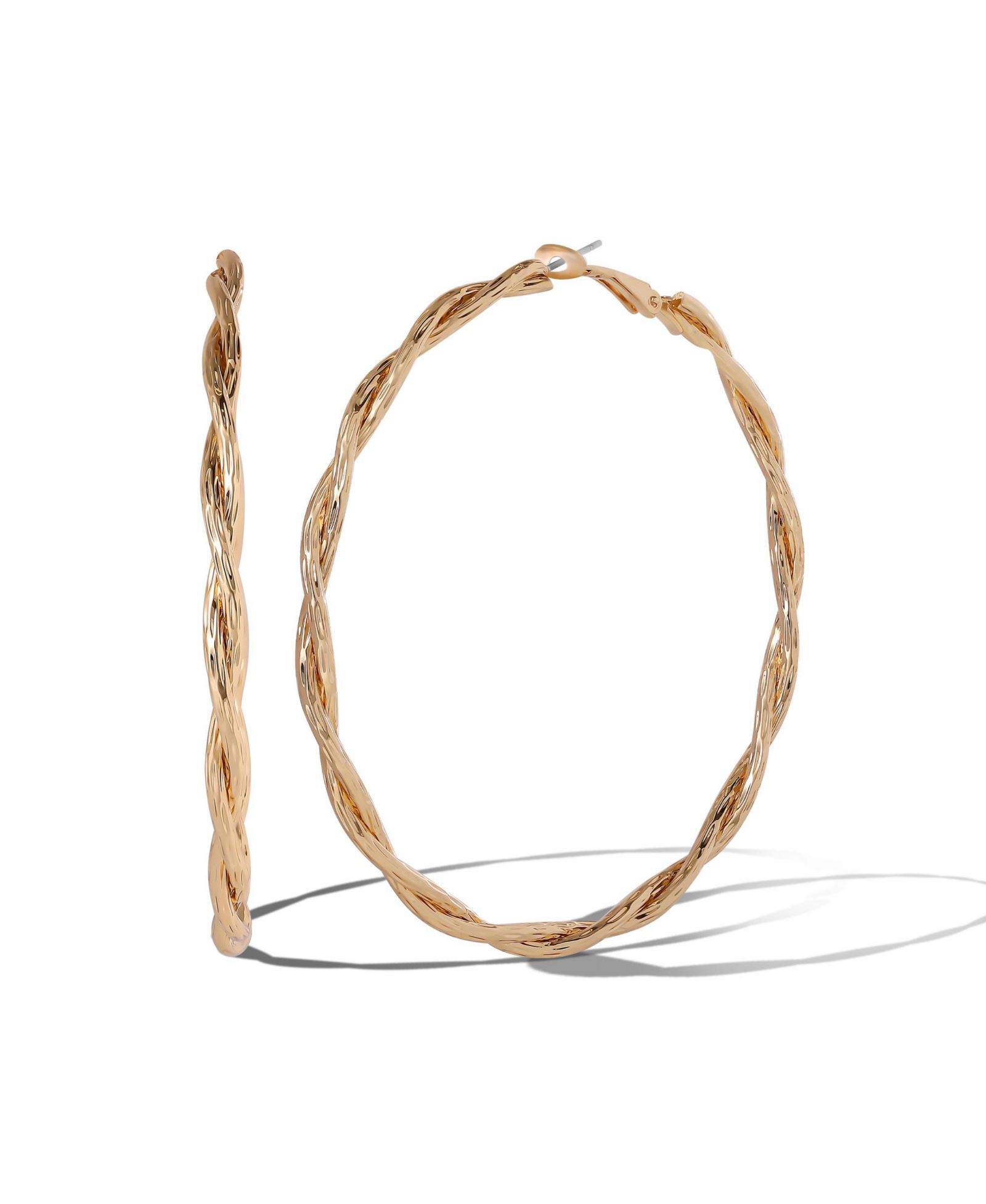 Jessica Simpson Light Twist Hoop Earrings