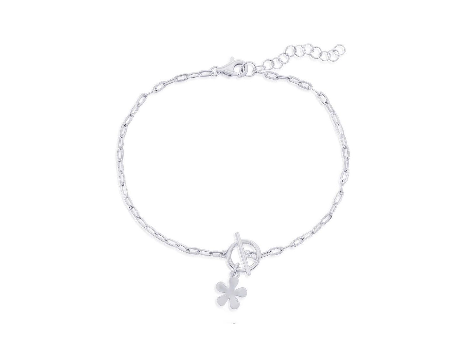 Simona браслет с подвеской Sterling Flower Charm