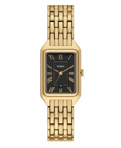 Женские часы Fossil Raquel Three-Hand Date Gold-Tone Stainless Steel, 23mm