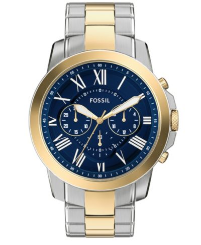 Fossil Men's Grant Chronograph Two-Tone Stainless Steel Watch, 44mm