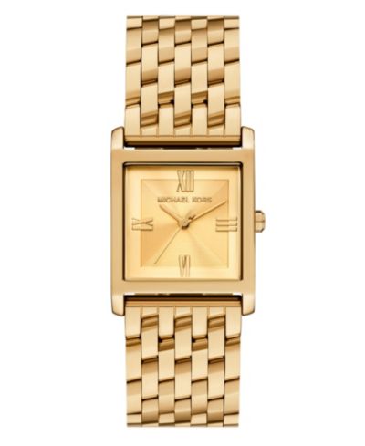 Michael Kors Женские часы Georgie Three-Hand с золотистым покрытием из нержавеющей стали, 27mm