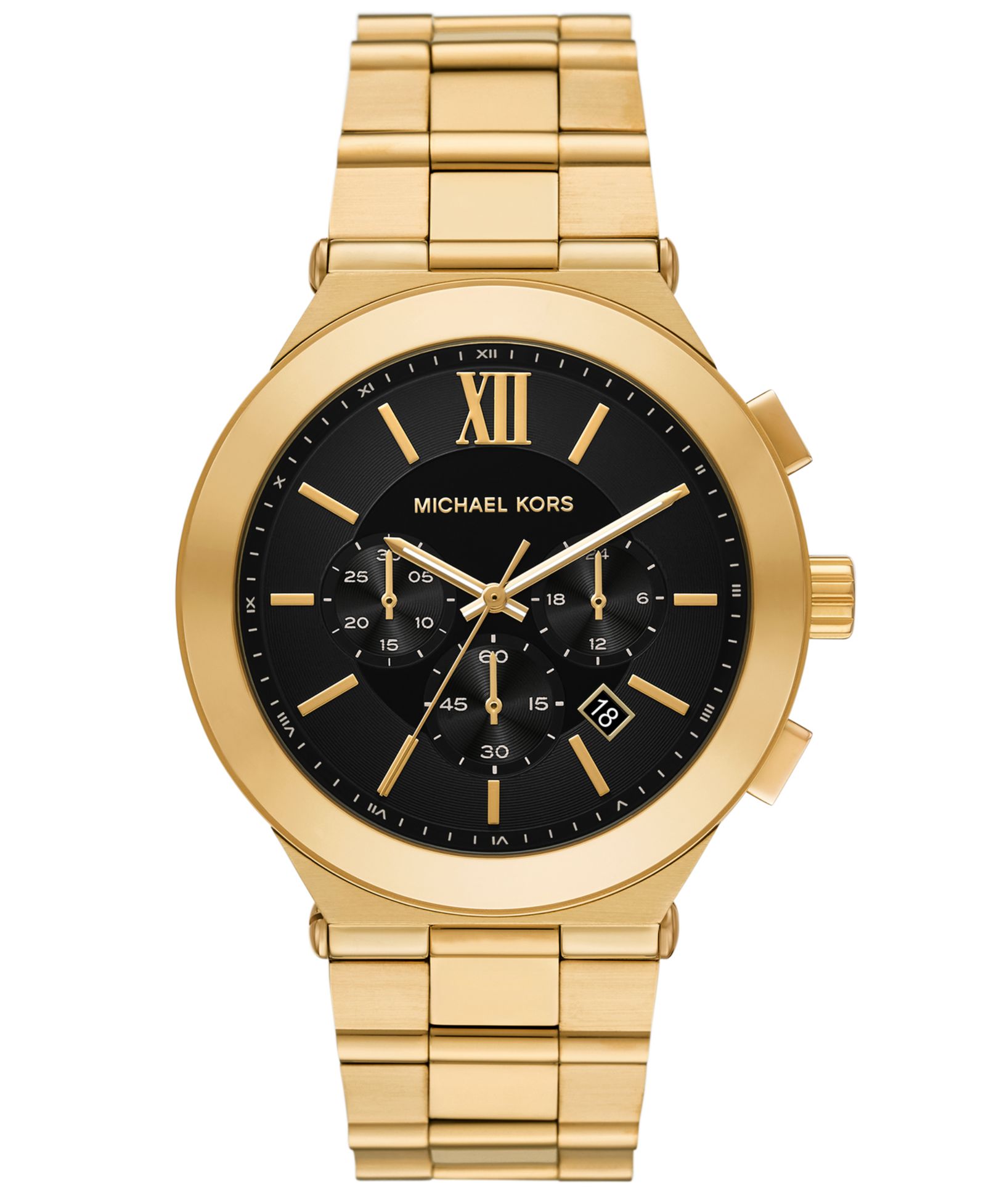 Мужские часы Michael Kors Billie Chronograph Gold-Tone Stainless Steel, 44mm
