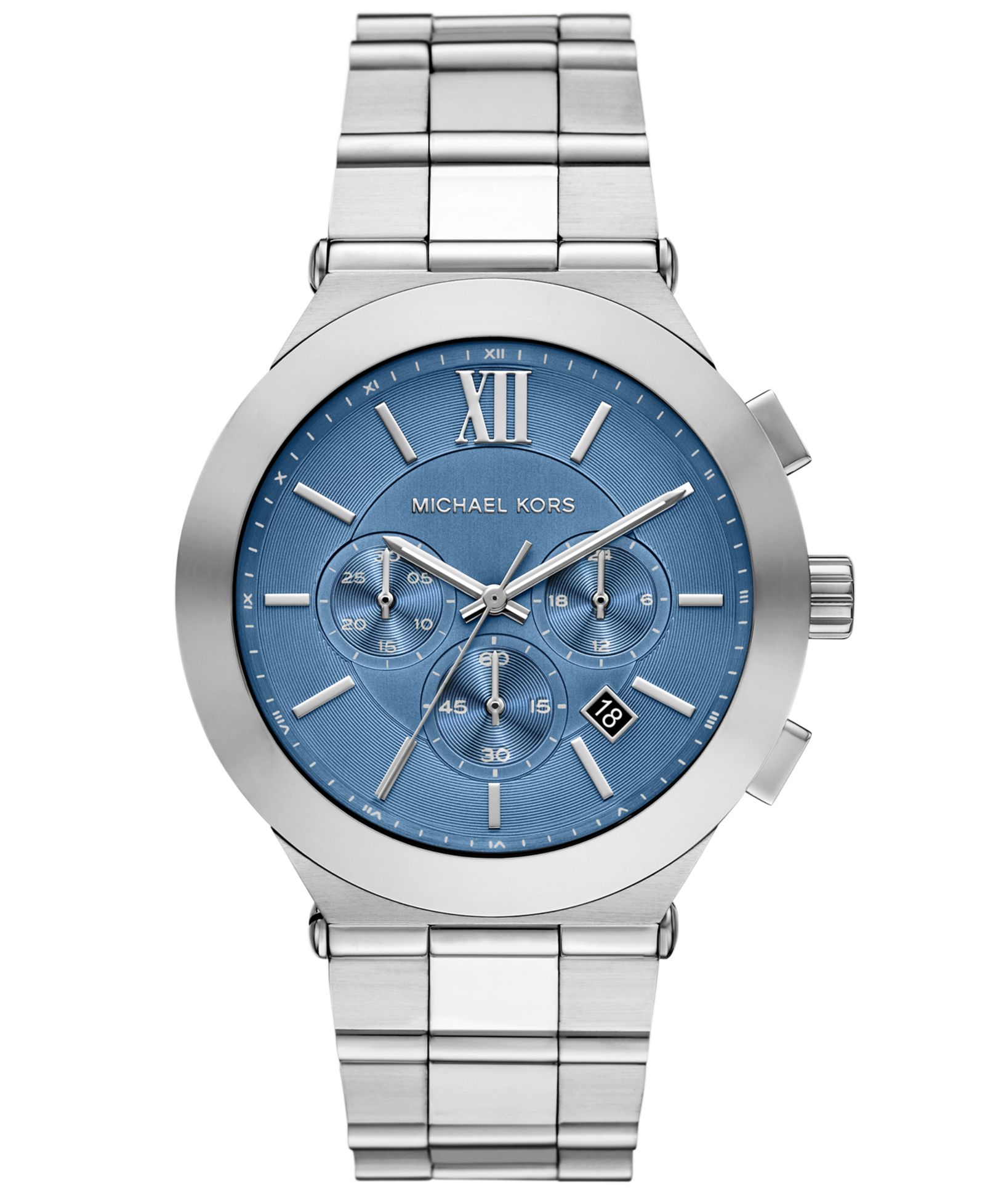 Мужские часы Michael Kors Billie Chronograph из серебристой нержавеющей стали, 44mm