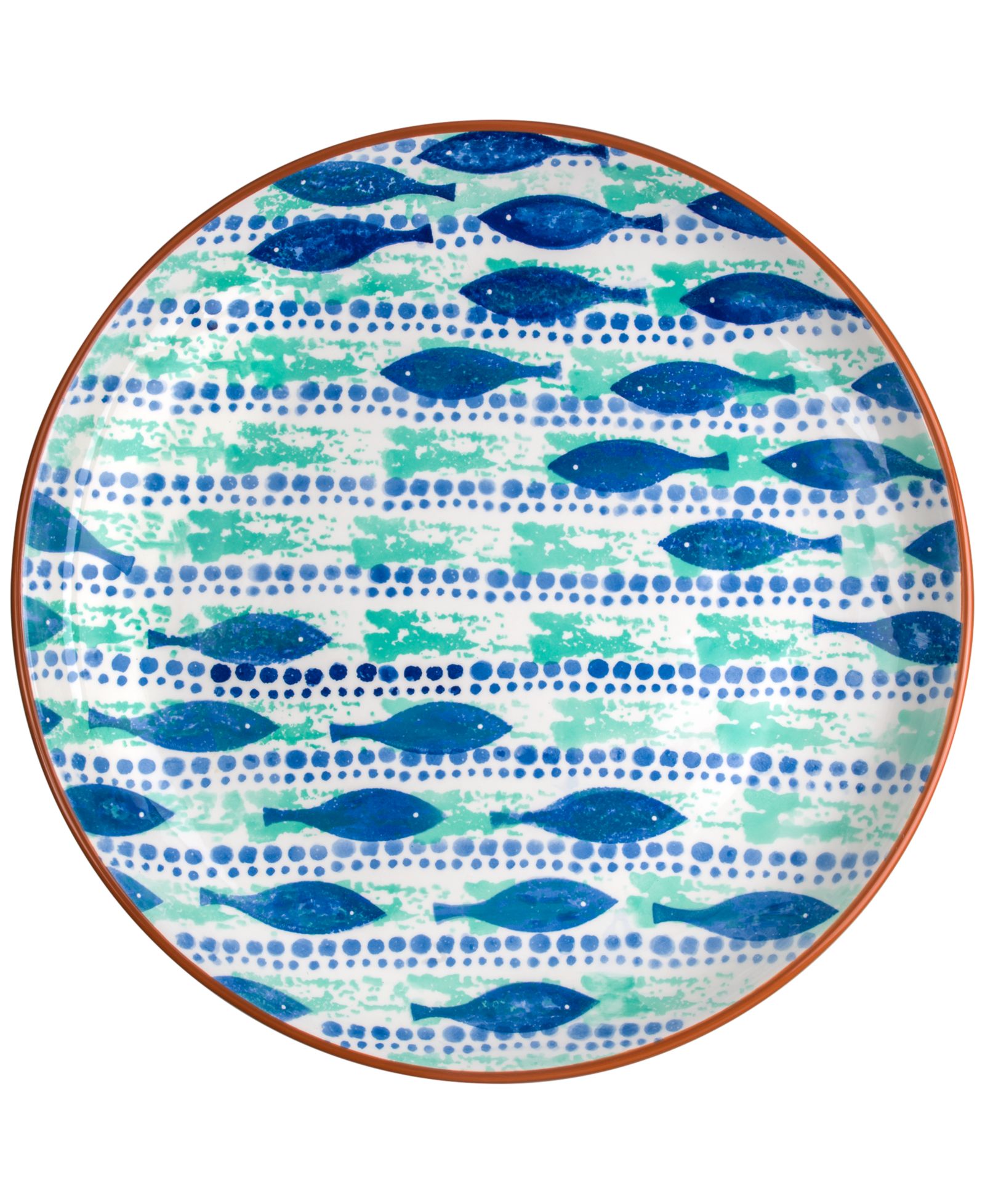 Овальное блюдо Euro Ceramica Costa Azul Pescador