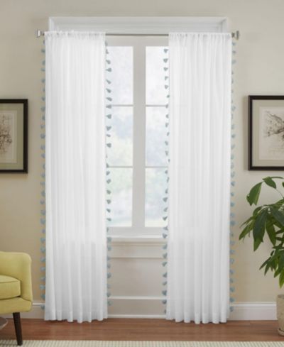 Elrene Home Fashions Bianca Semi-Sheer Window Curtain with Tassels