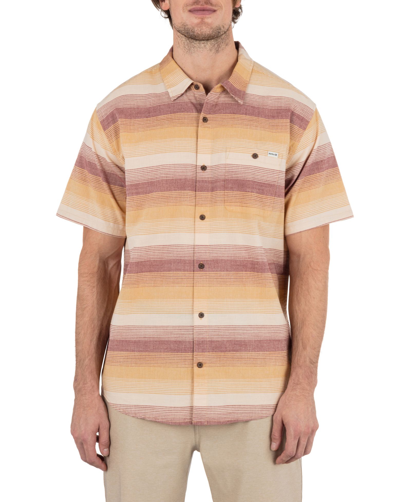 Hurley Men's Lido Stripe Short-Sleeve Shirt