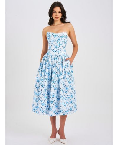 Женское миди-платье Miss Circle Paloma Blue с корсетом