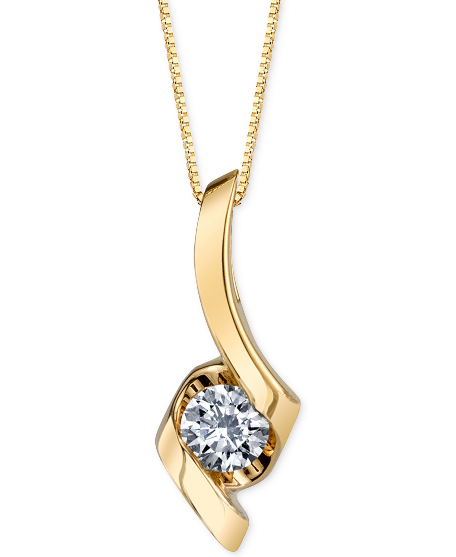 Подвеска-кулон Sirena Diamond Twist в 14k Gold, White or Rose Gold