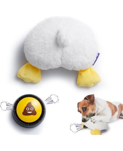 Nocciola Hilarious Farting  Dog Toy, Emit Funny Farting Sounds When Press, Battery-Powered,  Plush Stuffed Dog Toy for All Breeds Sizes