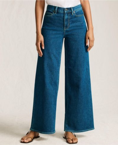 Lands' End Petite джинсы Denim High Rise Extra Wide Leg