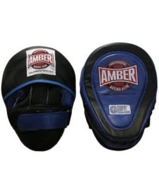 Gel-Infused Leather Punch Mitts for Boxing, Kickboxing, and MMA, Curved Design with Sweat-Resistant Lining, Shock-Absorbing Padding