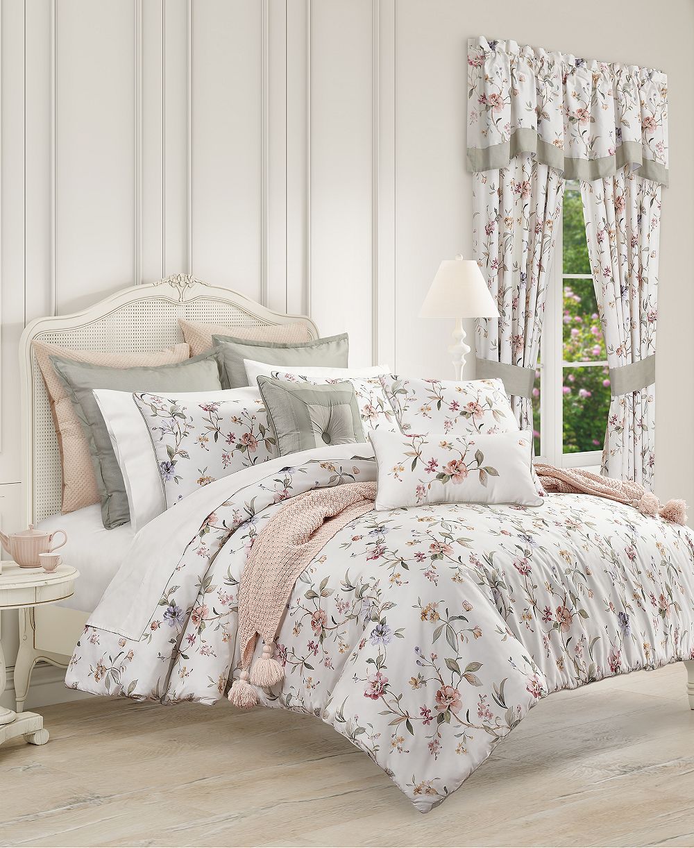 J. Queen Cottage Clarice Cotton 3-Pc. Comforter Set, Full/Queen