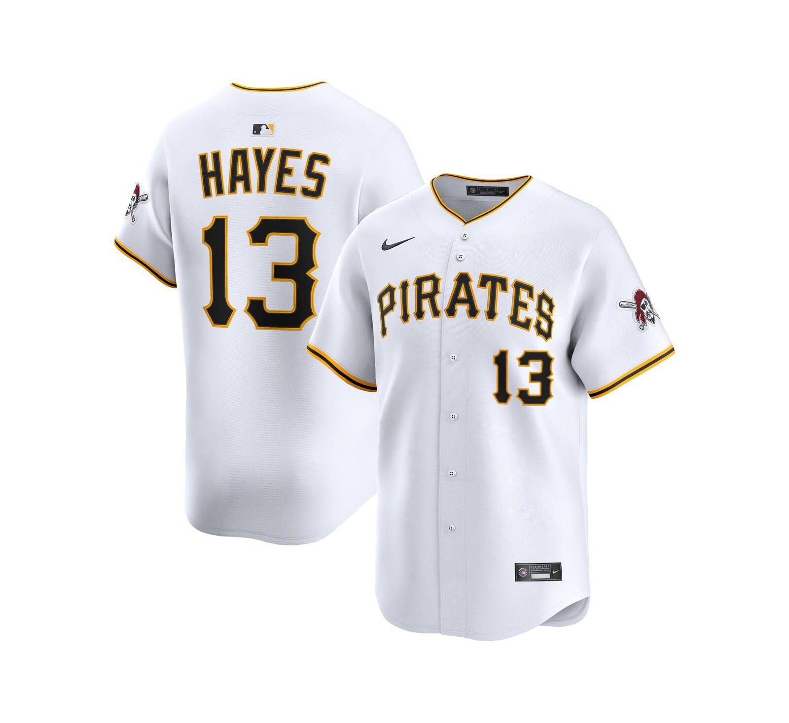 Мужская джерси Nike White Ke'Bryan Hayes Pittsburgh Pirates Home Limited Player