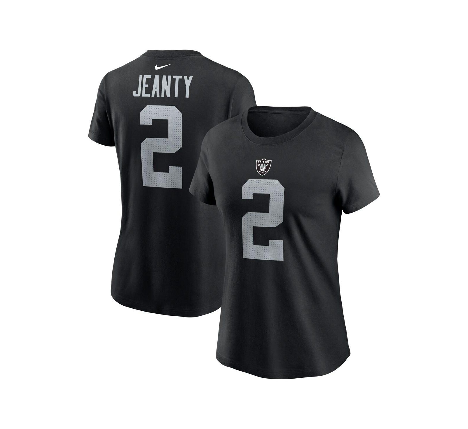 Nike Women's Ashton Jeanty Black Las Vegas Raiders 2025 NFL Draft First Round Pick Name & Number T-Shirt