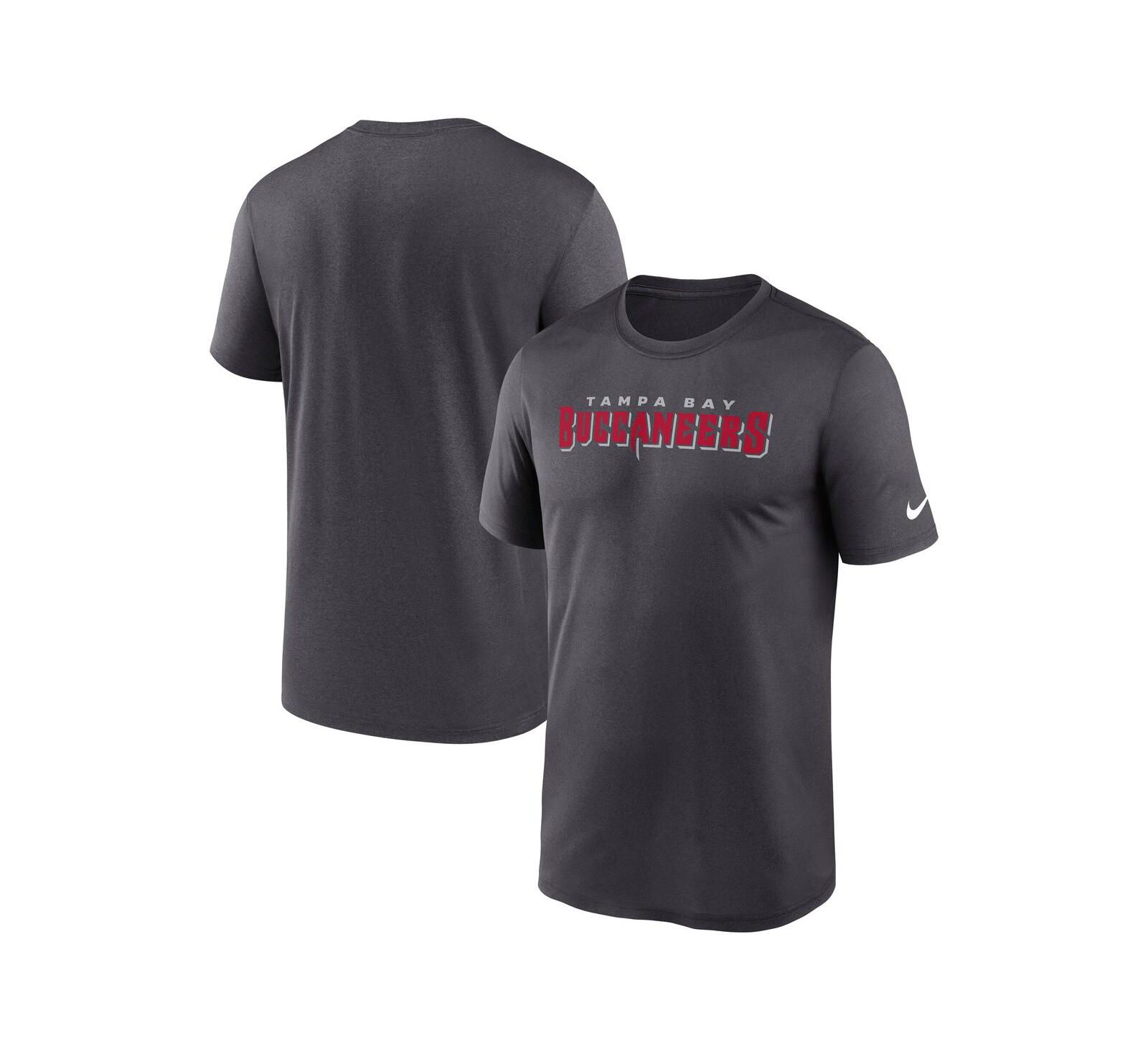 Nike Men's Pewter Tampa Bay Buccaneers Primetime Legend Wordmark Performance T-Shirt