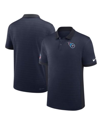 Nike Мужская спортивная футболка-поло Tennessee Titans Navy Sideline Victory Stripe