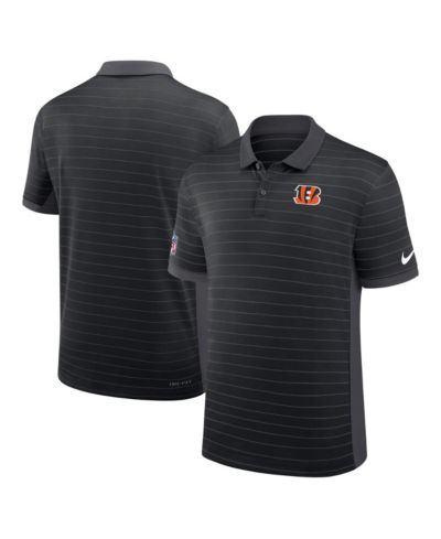 Nike Мужской Black Cincinnati Bengals Sideline Victory Stripe Performance Polo Shirt