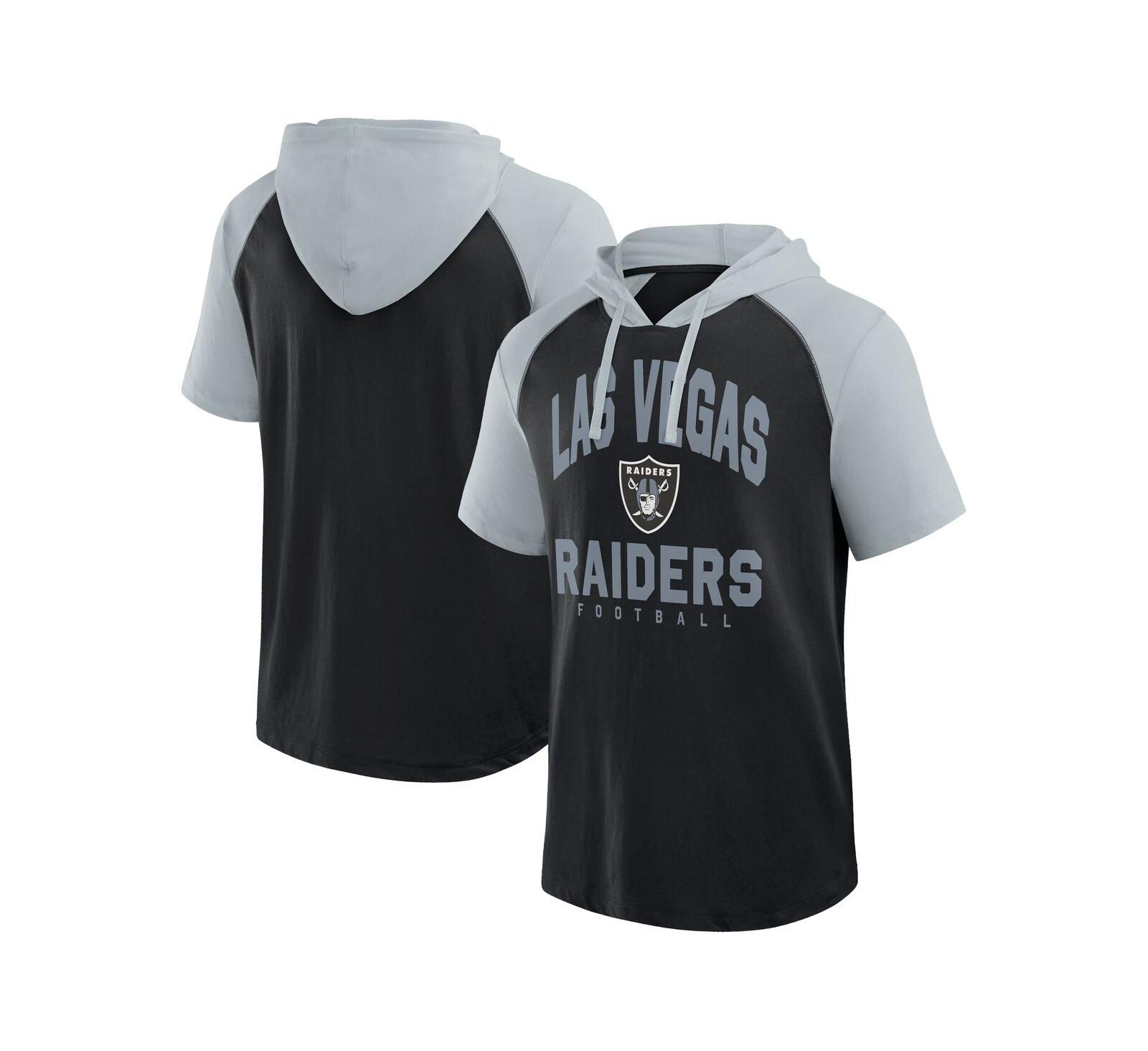 Мужская футболка Logo Athletic Black Las Vegas Raiders Prime Hoodie