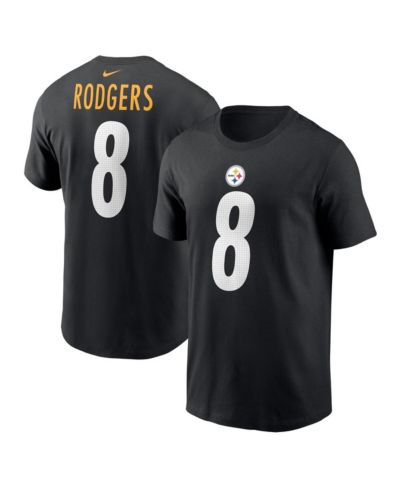 Мужская футболка Nike Aaron Rodgers Black Pittsburgh Steelers Name & Number